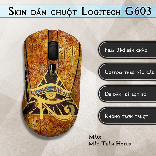 Skin dán chuột Logitech G603 mẫu Mắt Thần Horus