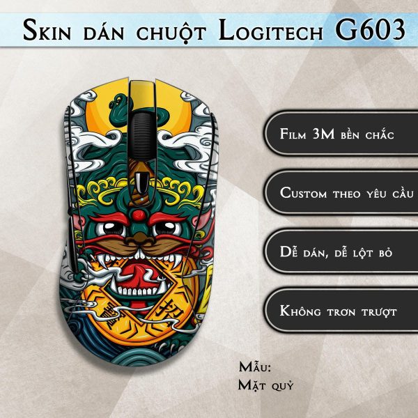Skin dán chuột Logitech G603 mẫu Mặt quỷ