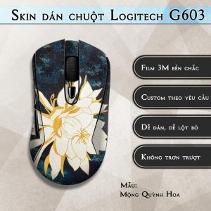 Skin dán chuột Logitech G603 mẫu Mộng Quỳnh Hoa