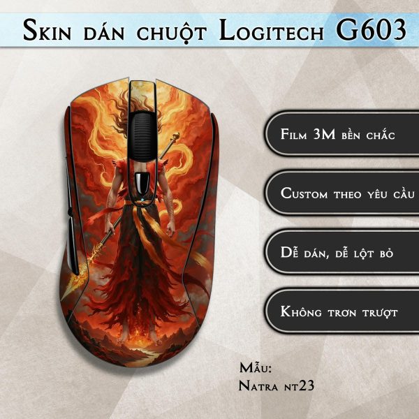 Skin dán chuột Logitech G603 mẫu Natra nt23