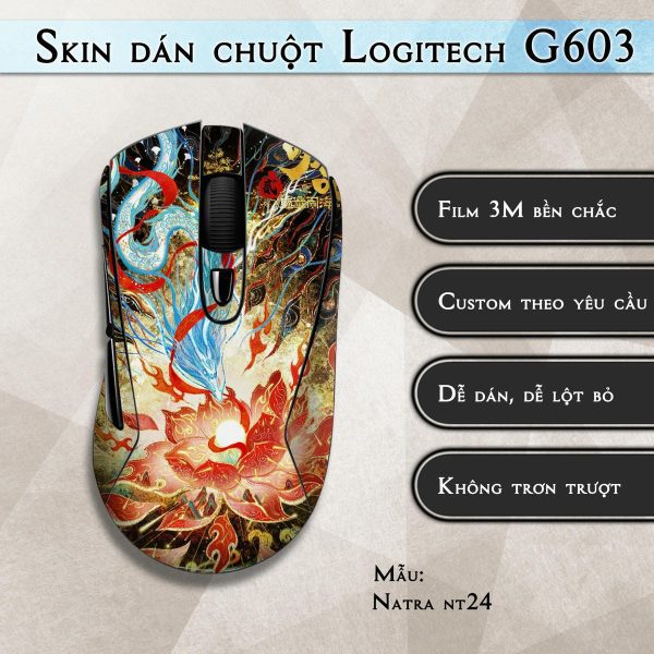 Skin dán chuột Logitech G603 mẫu Natra nt24