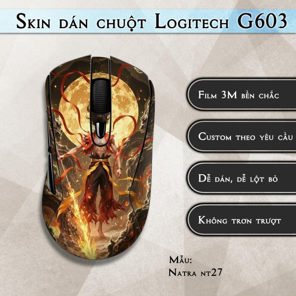 Skin dán chuột Logitech G603 mẫu Natra nt27