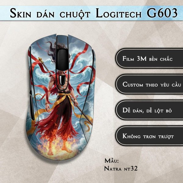 Skin dán chuột Logitech G603 mẫu Natra nt32