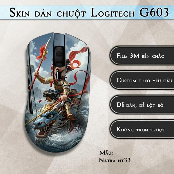 Skin dán chuột Logitech G603 mẫu Natra nt33