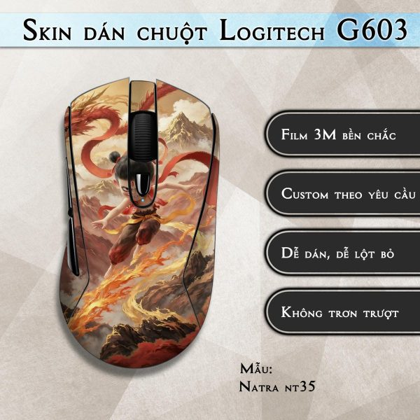 Skin dán chuột Logitech G603 mẫu Natra nt35