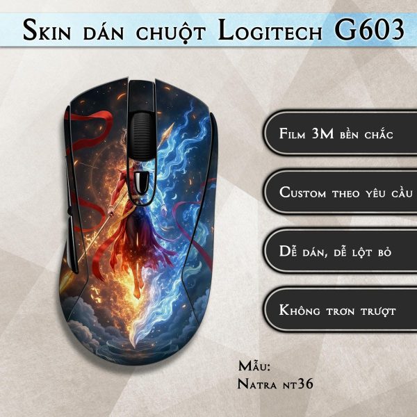 Skin dán chuột Logitech G603 mẫu Natra nt36