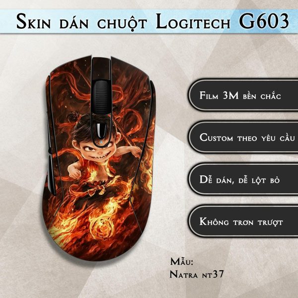Skin dán chuột Logitech G603 mẫu Natra nt37