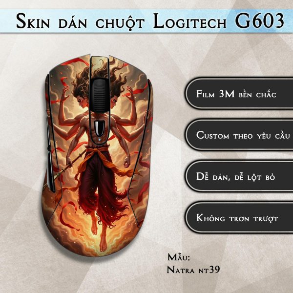 Skin dán chuột Logitech G603 mẫu Natra nt39