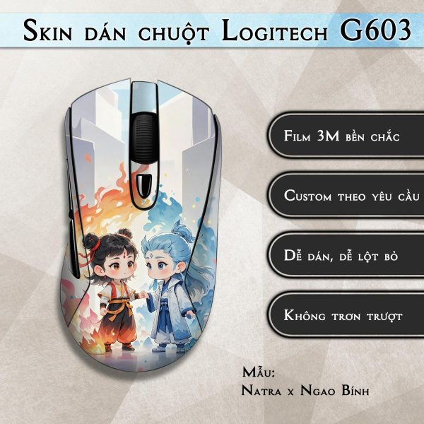 Skin dán chuột Logitech G603 mẫu Natra x Ngao Bính