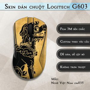 Skin dán chuột Logitech G603 mẫu Nghê Việt Nam lsm035