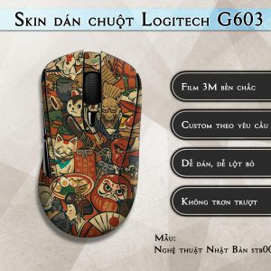 Skin dán chuột Logitech G603 mẫu Nghệ thuật Nhật Bản stb001