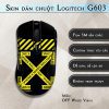 Skin dán chuột Logitech G603 mẫu OFF White Virgil Skin dán chuột Logitech G603 mẫu OFF White Virgil