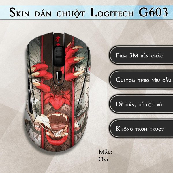 Skin dán chuột Logitech G603 mẫu Oni