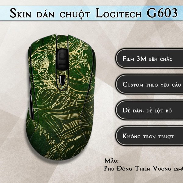 Skin dán chuột Logitech G603 mẫu Phù Đổng Thiên Vương lsm060