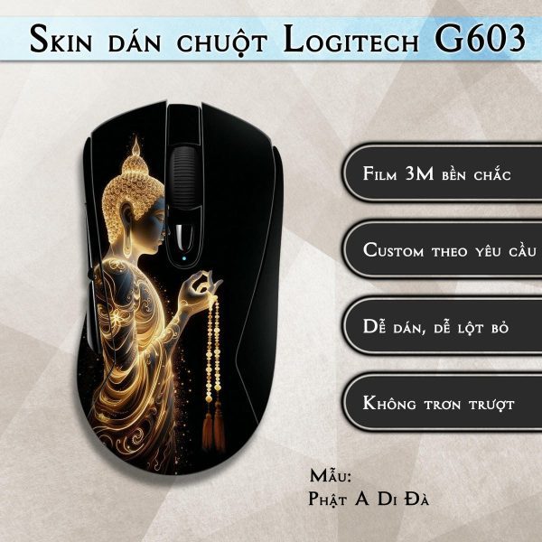 Skin dán chuột Logitech G603 mẫu Phật A Di Đà