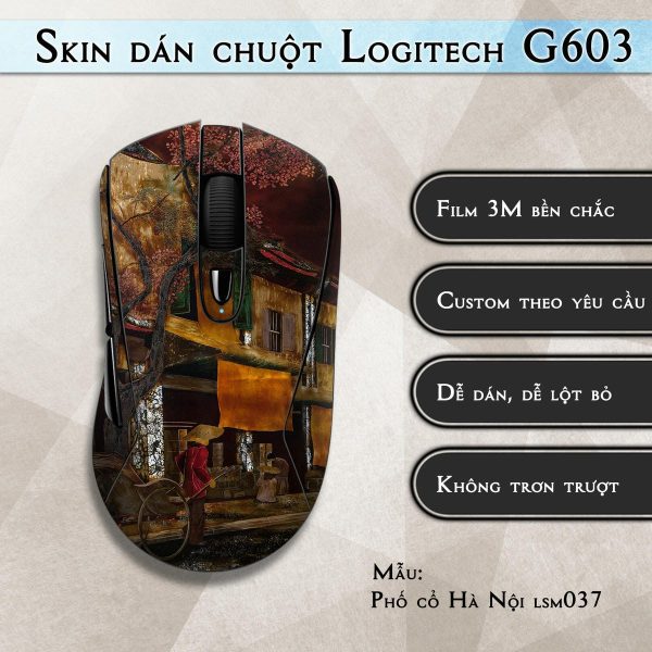 Skin dán chuột Logitech G603 mẫu Phố cổ Hà Nội lsm037