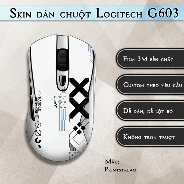 Skin dán chuột Logitech G603 mẫu Printstream
