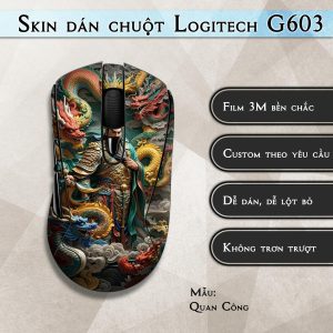 Skin dán chuột Logitech G603 mẫu Quan Công