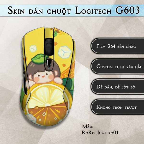 Skin dán chuột Logitech G603 mẫu RoRo Jump ro01
