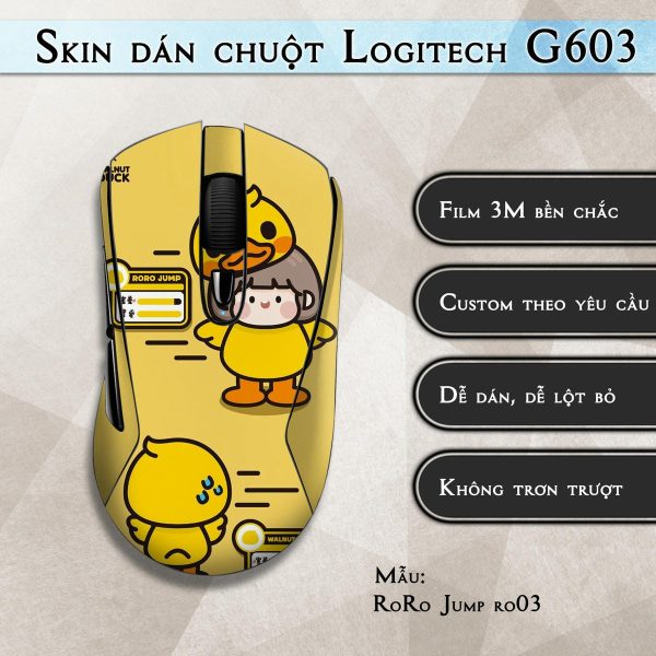 Skin dán chuột Logitech G603 mẫu RoRo Jump ro03