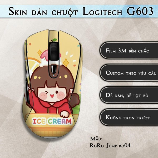 Skin dán chuột Logitech G603 mẫu RoRo Jump ro04