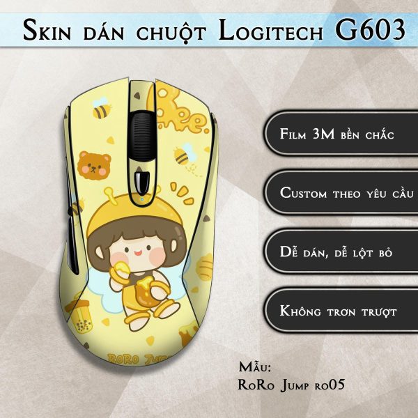 Skin dán chuột Logitech G603 mẫu RoRo Jump ro05