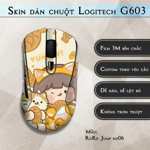 Skin dán chuột Logitech G603 mẫu RoRo Jump ro06
