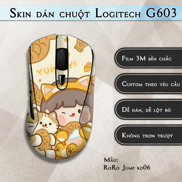 Skin dán chuột Logitech G603 mẫu RoRo Jump ro06