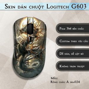 Skin dán chuột Logitech G603 mẫu Rồng châu Á dra024