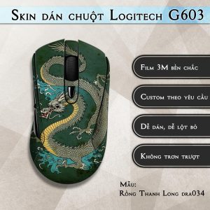 Skin dán chuột Logitech G603 mẫu Rồng Thanh Long dra034