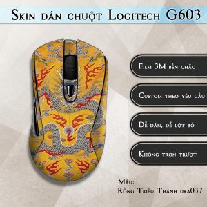 Skin dán chuột Logitech G603 mẫu Rồng Triều Thanh dra037