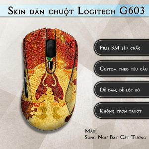 Skin dán chuột Logitech G603 mẫu Song Ngư Bát Cát Tường