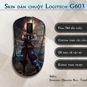 Skin dán chuột Logitech G603 mẫu Songoku Dragon Ball 7vnr007