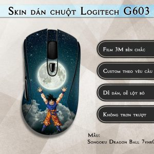 Skin dán chuột Logitech G603 mẫu Songoku Dragon Ball 7vnr015
