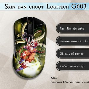 Skin dán chuột Logitech G603 mẫu Songoku Dragon Ball 7vnr034