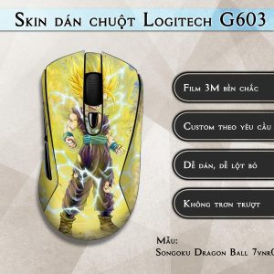 Skin dán chuột Logitech G603 mẫu Songoku Dragon Ball 7vnr038