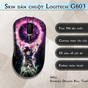 Skin dán chuột Logitech G603 mẫu Songoku Dragon Ball 7vnr093
