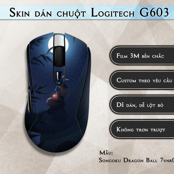 Skin dán chuột Logitech G603 mẫu Songoku Dragon Ball 7vnr096