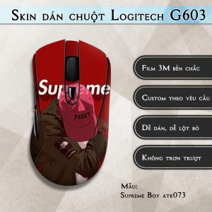 Skin dán chuột Logitech G603 mẫu Supreme Boy atk073