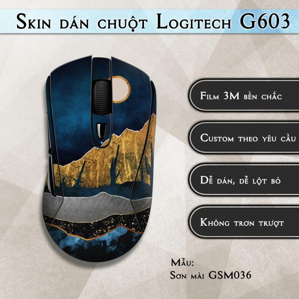 Skin dán chuột Logitech G603 mẫu Sơn mài GSM036
