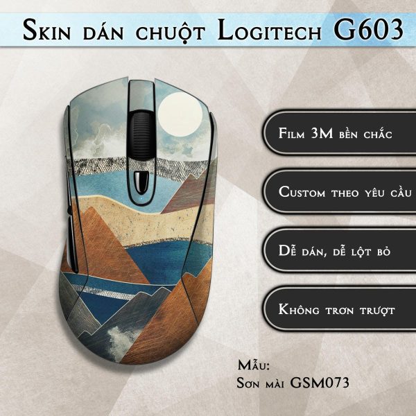 Skin dán chuột Logitech G603 mẫu Sơn mài GSM073