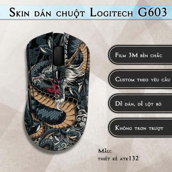 Skin dán chuột Logitech G603 mẫu thiết kế atk132