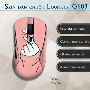 Skin dán chuột Logitech G603 mẫu thả tim
