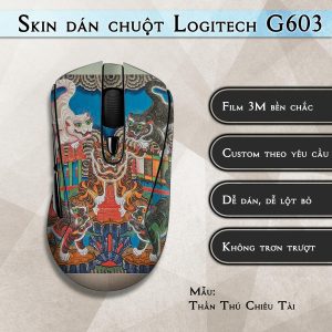 Skin dán chuột Logitech G603 mẫu Thần Thú Chiêu Tài