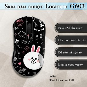 Skin dán chuột Logitech G603 mẫu Thỏ Cony atk120