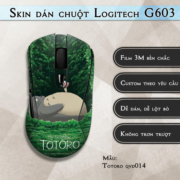 Skin dán chuột Logitech G603 mẫu Totoro qvd014
