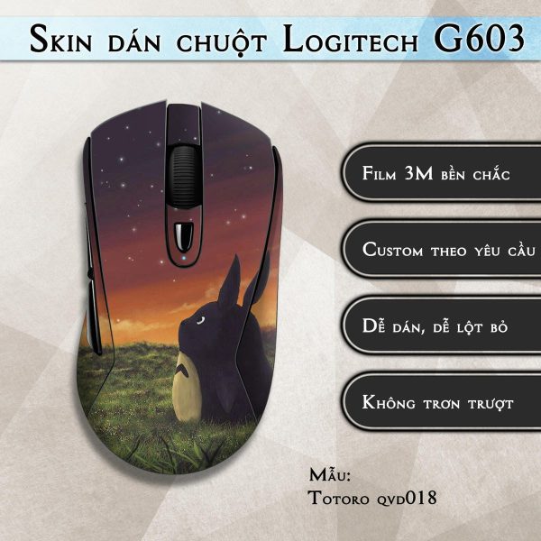 Skin dán chuột Logitech G603 mẫu Totoro qvd018