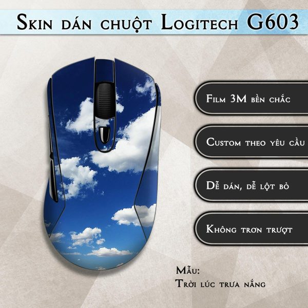 Skin dán chuột Logitech G603 mẫu Trời lúc trưa nắng