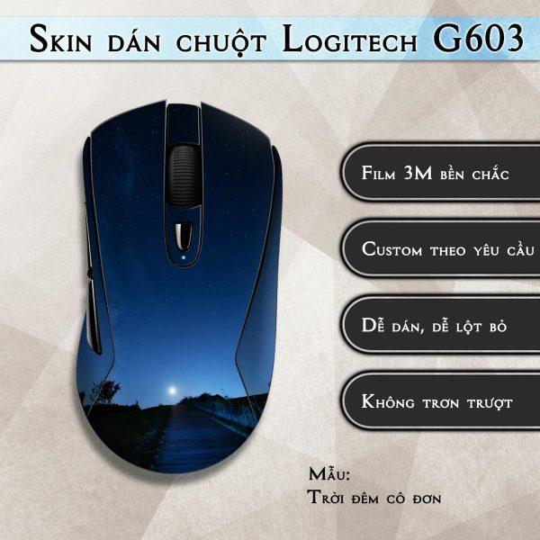 Skin dán chuột Logitech G603 mẫu Trời đêm cô đơn