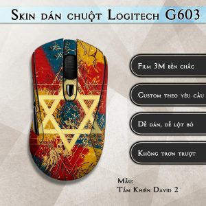 Skin dán chuột Logitech G603 mẫu Tấm Khiên David 2